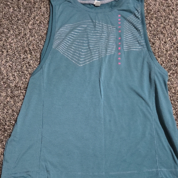 Under Armour Blue Muscle Tee for Women - Picture 1 of 5